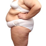 overweight woman body in underwear